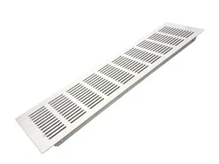 Häusler Lüftungsgitter LG-4010 W Eloxiert Stegblech Alu Weiß 400 x 100 mm