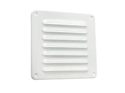 Häusler Lüftungsgitter LG-1616 W Lamellengitter Alu Weiß 155 x 155 Abluftgitter