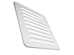 Häusler Lüftungsgitter LG-2020 W Lamellengitter Alu Weiß 195 x 195 Abluftgitter