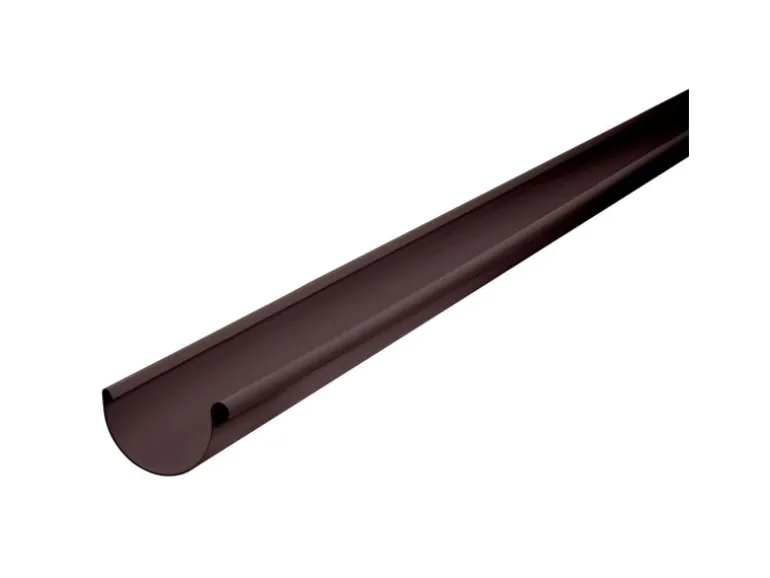 Inefa Dachrinne Halbrund 200cm PVC NW 150 Dunkelbraun Dachentwässerung