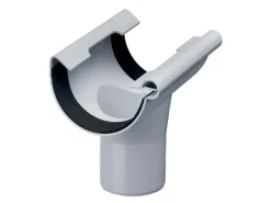 Inefa Einhangstutzen PVC NW 180/DN 125 Halbrund Grau Dachentwässerung