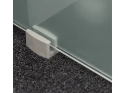 inova Glasschiebetür Kreisförmig Satiniert 755 x 2035 mm Komplettset mit Griffmuschel