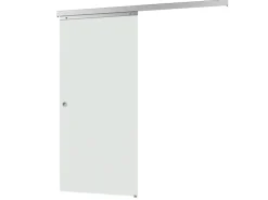 inova Glasschiebetür Vollflächig Satiniert 900 x 2035 mm Komplettset mit Griffmuschel