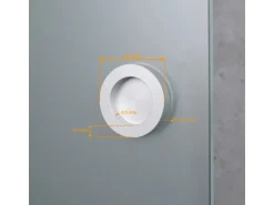 inova Glasschiebetür Vollflächig Satiniert 900 x 2035 mm Komplettset mit Griffmuschel