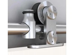 inova Holzschiebetür 900 x 2065 mm Komplettset Weiß mit Offener Laufschiene und Stangengriff