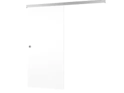 inova Holzschiebetür Weiß 900 x 2150 mm Komplettset mit Griffmuschel