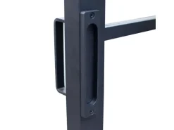 inova Loft Glasschiebetür 880 x 2035 mm 6 Felder Kickplatte Komplettset aus Stahl in Schwarz inkl. 2Seitiger Softclose