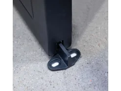 inova Loft Glasschiebetür 880 x 2035 mm 6 Felder Kickplatte Komplettset aus Stahl in Schwarz inkl. 2Seitiger Softclose