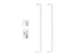 inova Loft Glastür 830 x 2115 mm Klarglas 3 Felder DIN Rechts Komplettset Beschlag in Weiß mit Griffstange und Zarge