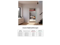 inova Loft Glastür 709 x 1972 mm Satiniert 3 Felder DIN Rechts Komplettset Beschlag in Schwarz mit Griffstange und Zarge