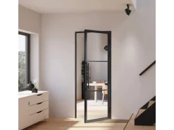 inova Loft Glastür 830 x 2115 mm DIN Rechts Komplettset mit Beschlag Griffstange und Zarge