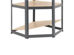 Juskys Eckregal Lagerregal Corner Easy 160 x 75 x 40 bis 75 cm Grau