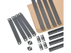 Juskys Eckregal Lagerregal Corner Easy 160 x 75 x 40 bis 75 cm Grau