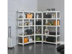 Juskys 3er Regalsystem 1 Corner und 2 Basic Insgesamt 15 Böden mit 2625 kg Tragkraft