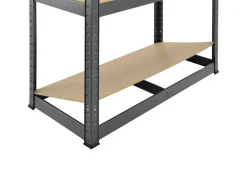 Juskys 3er Regalsystem 1 Corner und 2 Basic Insgesamt 15 Böden mit 2625 kg Tragkraft Grau
