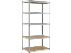 Juskys Lagerregal Basic 200 x 100 x 60 cm Verzinkt