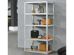 Juskys Lagerregal Basic 200 x 100 x 60 cm Verzinkt