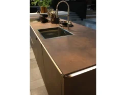 Kaindl Arbeitsplatte Cortenstahl 410 cm x 60 cm x 3,8 cm