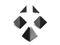 Kaindl Zubehörset Wandanschlussleiste Schwarz 5-teilig