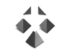 Kaindl Zubehörset Wandanschlussleiste Anthrazit 5-teilig