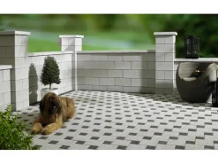 Kann Gartenmauer "Gomera" Normalstein Weiß 40 cm x 20 cm x 20 cm