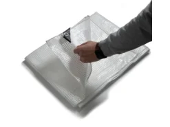 KARAT Abdeckplane Leno Extra Reißfest Wasserdicht mit Ösen 240 g/m² Weiß 3 x 5 m