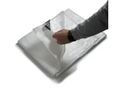 KARAT Abdeckplane Leno Extra Reißfest Wasserdicht mit Ösen 140 g/m² Weiß 1,5 x 6 m