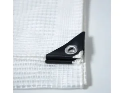 KARAT Abdeckplane Leno Extra Reißfest Wasserdicht mit Ösen 140 g/m² Weiß 2 x 3 m