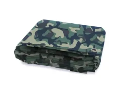 KARAT Abdeckplane Wasserdichte Plane mit Ösen 100 g/m² Camouflage 3 x 4 m