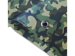 KARAT Abdeckplane Wasserdichte Plane mit Ösen 100 g/m² Camouflage 3 x 4 m