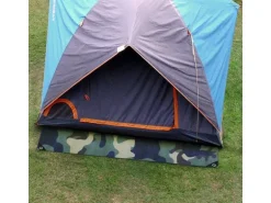 KARAT Abdeckplane Wasserdichte Plane mit Ösen 100 g/m² Camouflage 3 x 4 m