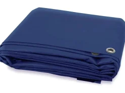 Karat Abdeckplane Wasserdichte Plane mit Ösen Schutzplane 140 g/m² 10 x 15 m Blau