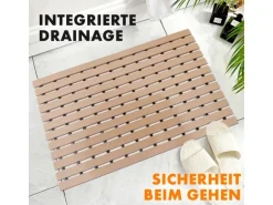KARAT Antibakterielle Fußmatte mit Drainagefunktion nach Maß Beige 43 x 800 cm