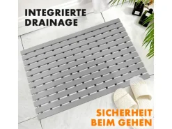 KARAT Antibakterielle Fußmatte mit Drainagefunktion nach Maß Grau 43 x 50 cm