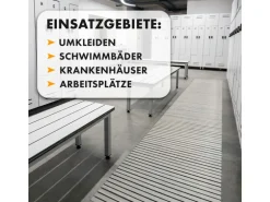 KARAT Antibakterielle Fußmatte mit Drainagefunktion nach Maß Grau 43 x 50 cm