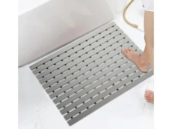 KARAT Antibakterielle Fußmatte mit Drainagefunktion nach Maß Grau 43 x 50 cm