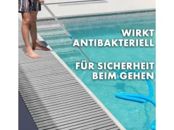 KARAT Antibakterielle Fußmatte mit Drainagefunktion nach Maß Grau 43 x 100 cm