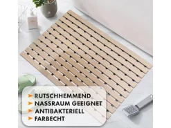 KARAT Antibakterielle Fußmatte mit Drainagefunktion nach Maß Beige 61 x 1000 cm