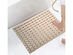 KARAT Antibakterielle Fußmatte mit Drainagefunktion nach Maß Beige 43 x 250 cm
