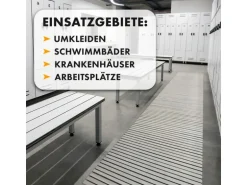 KARAT Antibakterielle Fußmatte mit Drainagefunktion nach Maß Grau 43 x 250 cm