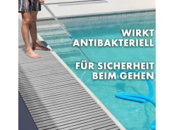 KARAT Antibakterielle Fußmatte mit Drainagefunktion nach Maß Grau 43 x 250 cm