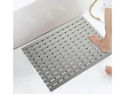 KARAT Antibakterielle Fußmatte mit Drainagefunktion nach Maß Grau 43 x 250 cm
