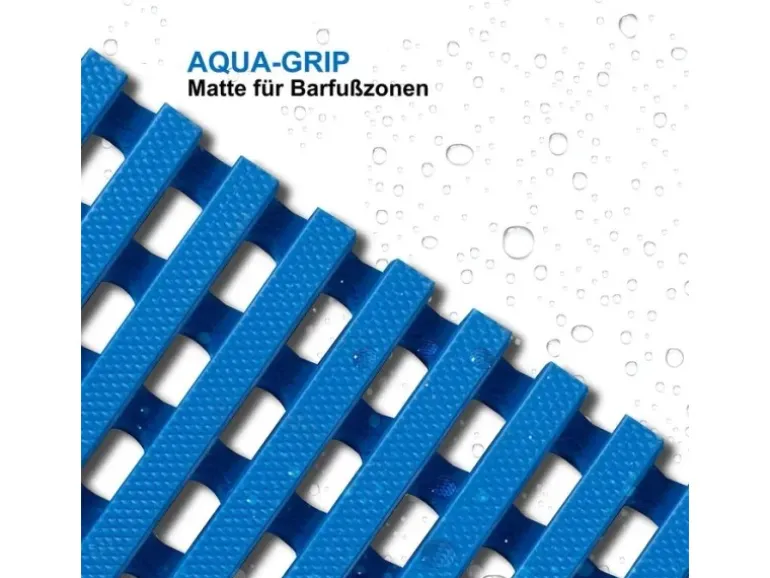 KARAT Antirutschmatte Adria Arbeitsplatzmatte für Nasszonen Witterungsbeständig Blau 120 x 350 cm