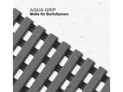 KARAT Antirutschmatte Adria Arbeitsplatzmatte für Nasszonen Witterungsbeständig Grau 120 x 50 cm