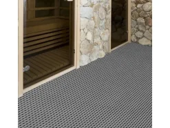 KARAT Antirutschmatte Adria Arbeitsplatzmatte für Nasszonen Witterungsbeständig Grau 120 x 50 cm