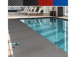 KARAT Antirutschmatte Adria Arbeitsplatzmatte für Nasszonen Witterungsbeständig Grau 120 x 500 cm