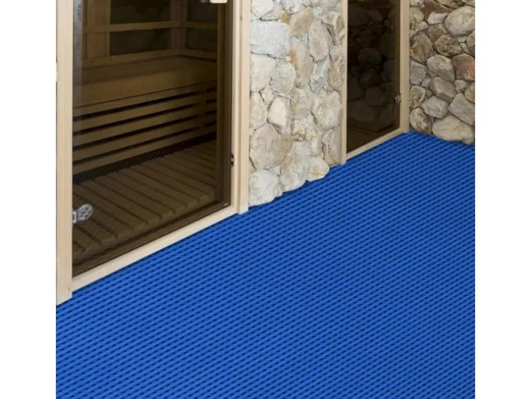 KARAT Antirutschmatte Adria Arbeitsplatzmatte für Nasszonen Witterungsbeständig Blau 120 x 500 cm