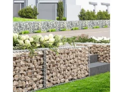 KARAT Gabionenkorb Lenox Steinkorb Zaun Sichtschutz Verzinkt 100 x 90 x 30 cm