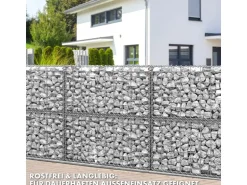 KARAT Gabionenkorb Lenox Steinkorb Zaun Sichtschutz Verzinkt 100 x 30 x 30 cm