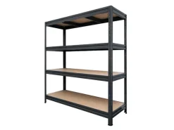 KARAT Schwerlastregal Weitspannregal - Schwarz - Gesamtlast 1200 kg - 177 x 200 x 60 cm